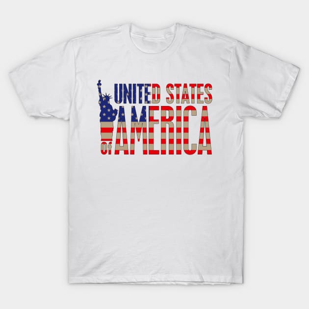 United States of America T-Shirt by doniainart